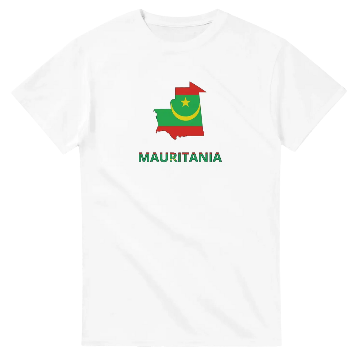 T-shirt drapeau mauritanie carte - pixelforma