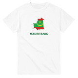 T-shirt drapeau mauritanie carte - pixelforma