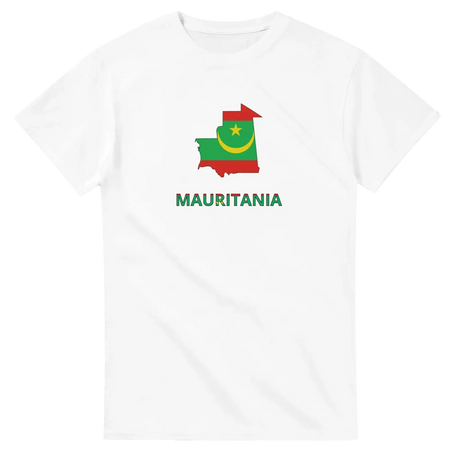 T-shirt drapeau mauritanie carte - pixelforma