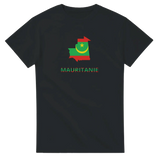 T-shirt drapeau mauritanie en carte - pixelforma