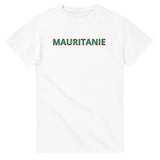 T-shirt drapeau mauritanie en écriture - pixelforma