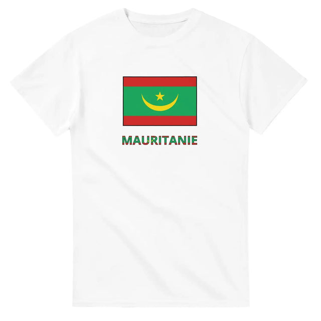 T-shirt drapeau mauritanie en texte - pixelforma