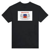T-shirt drapeau mayotte coton mélangé brodé manches longues