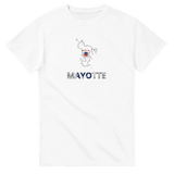 T-shirt drapeau mayotte en carte - pixelforma