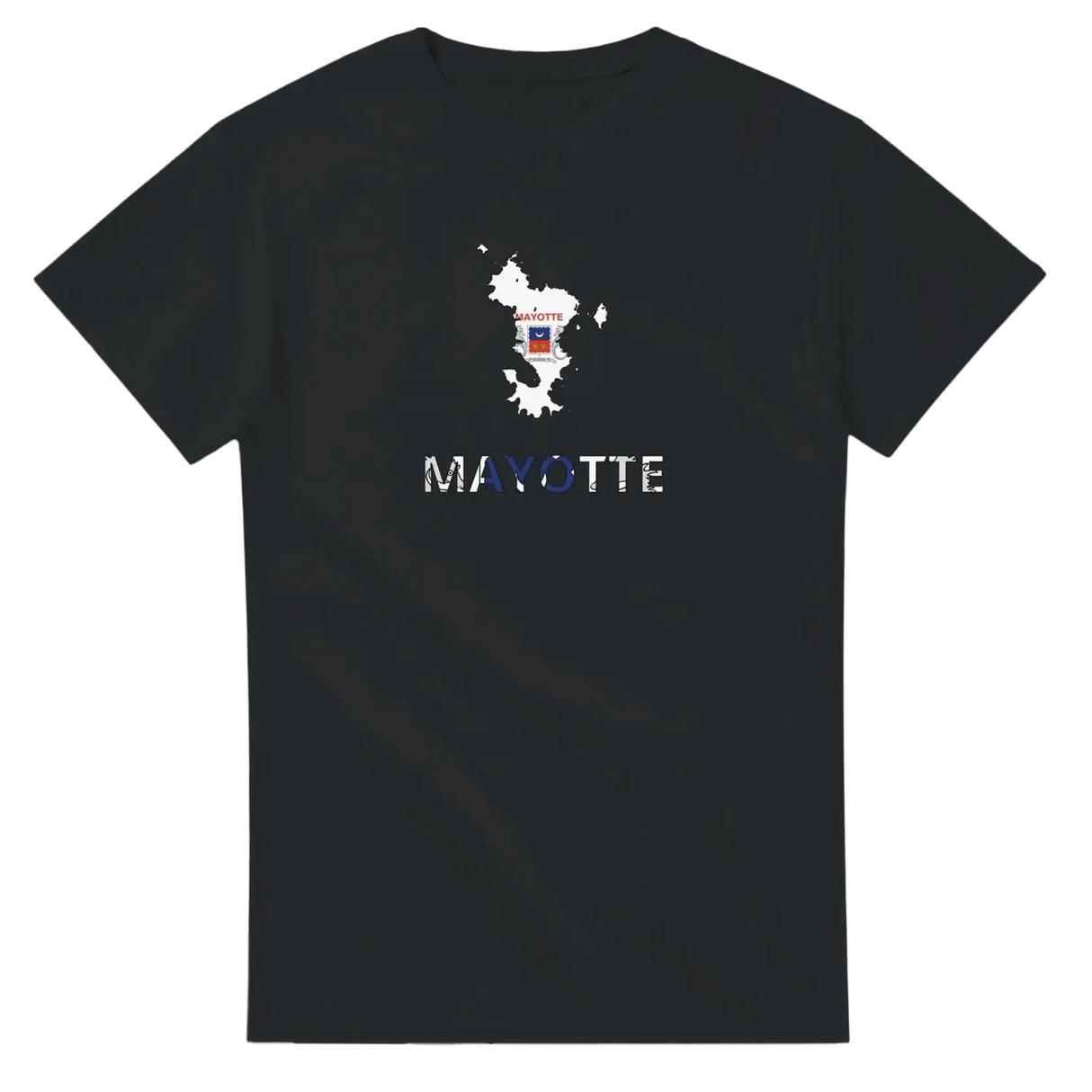 T-shirt drapeau mayotte en carte - pixelforma