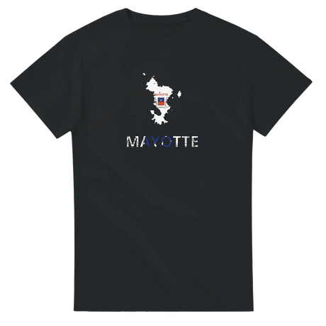 T-shirt drapeau mayotte en carte - pixelforma