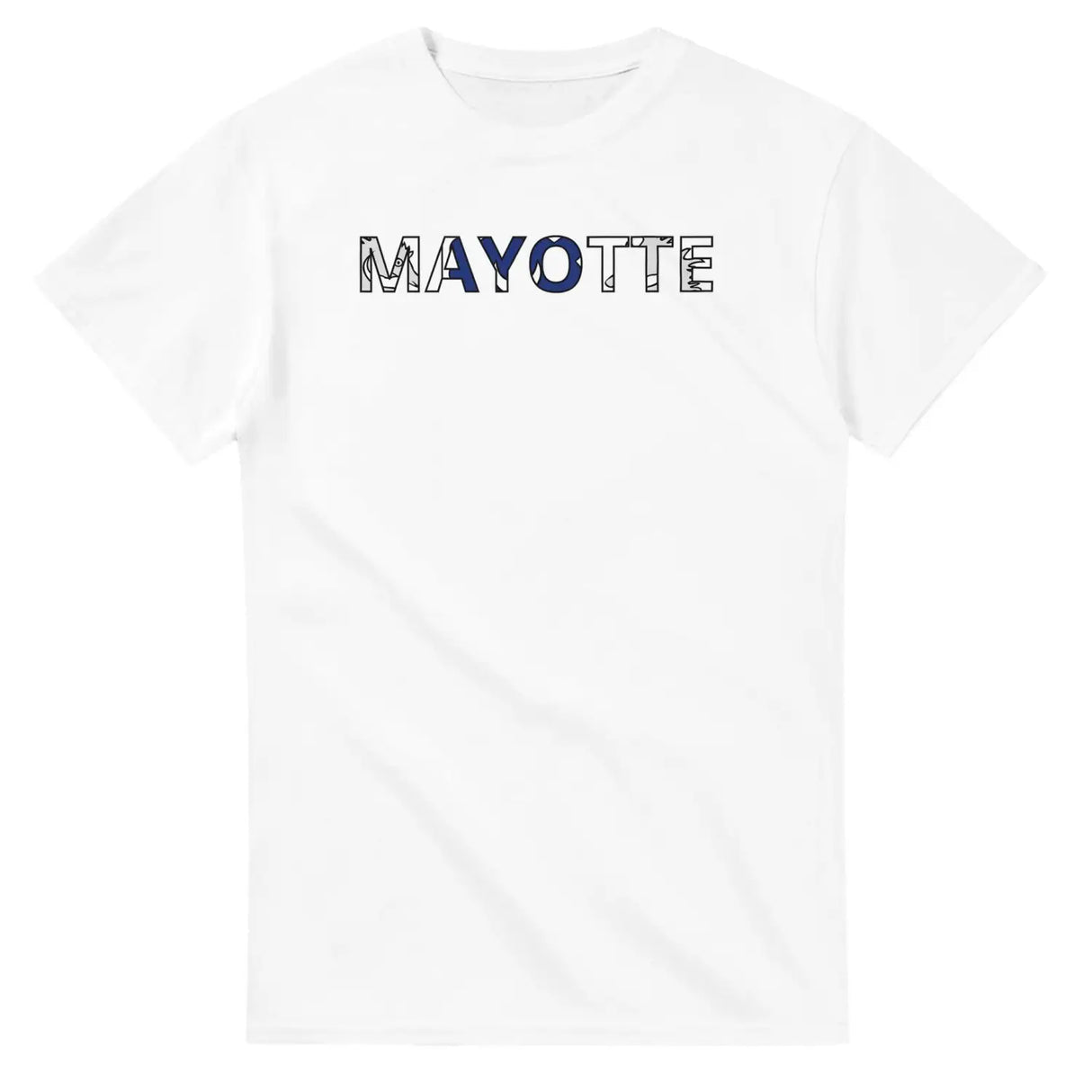 T-shirt drapeau mayotte en écriture - pixelforma