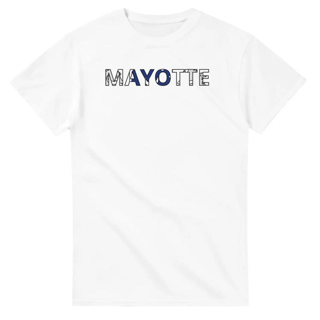 T-shirt drapeau mayotte en écriture - pixelforma