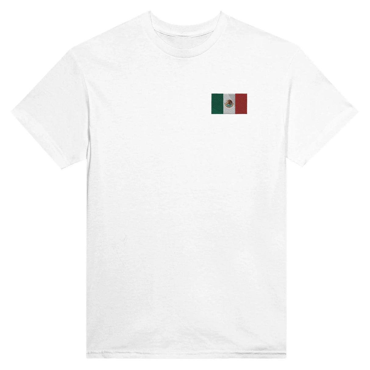 T-shirt drapeau mexique broderie couleur coton épais