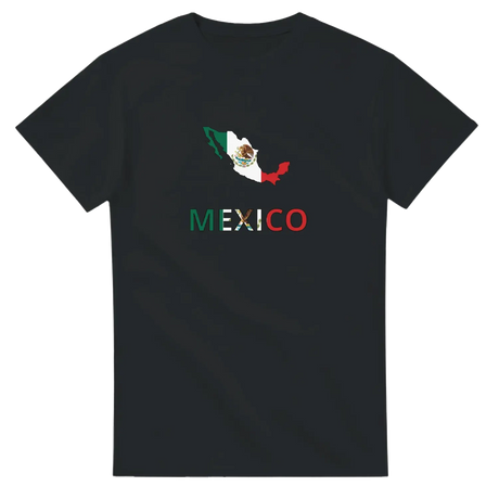 T-shirt drapeau mexique carte - pixelforma