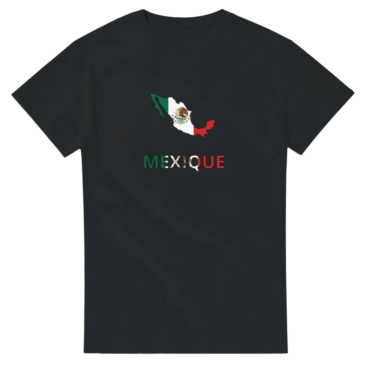 T-shirt drapeau mexique en carte - pixelforma