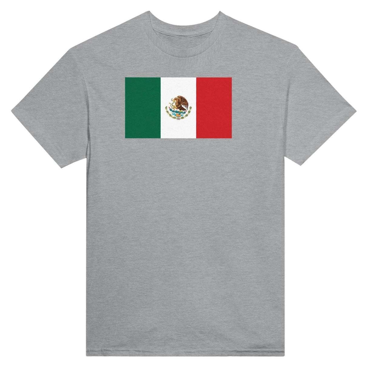 T-shirt drapeau mexique en coton mélangé brodé