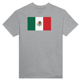 T-shirt drapeau mexique en coton mélangé brodé