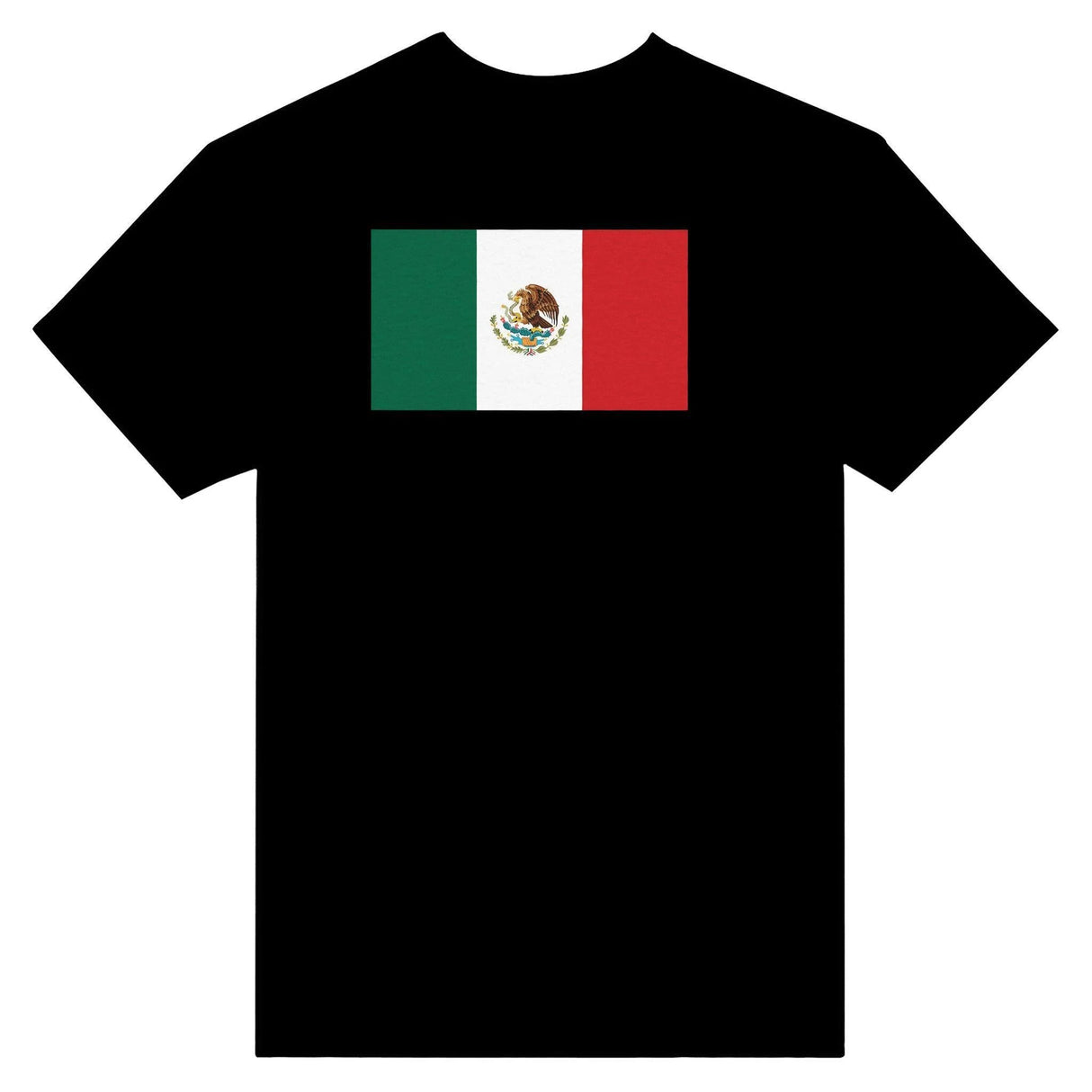 T-shirt drapeau mexique en coton mélangé brodé