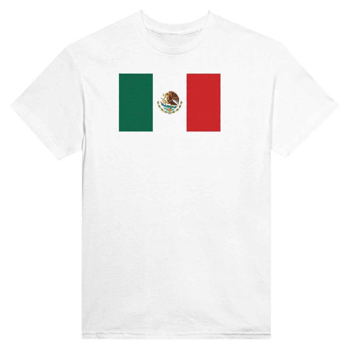 T-shirt drapeau mexique en coton mélangé brodé
