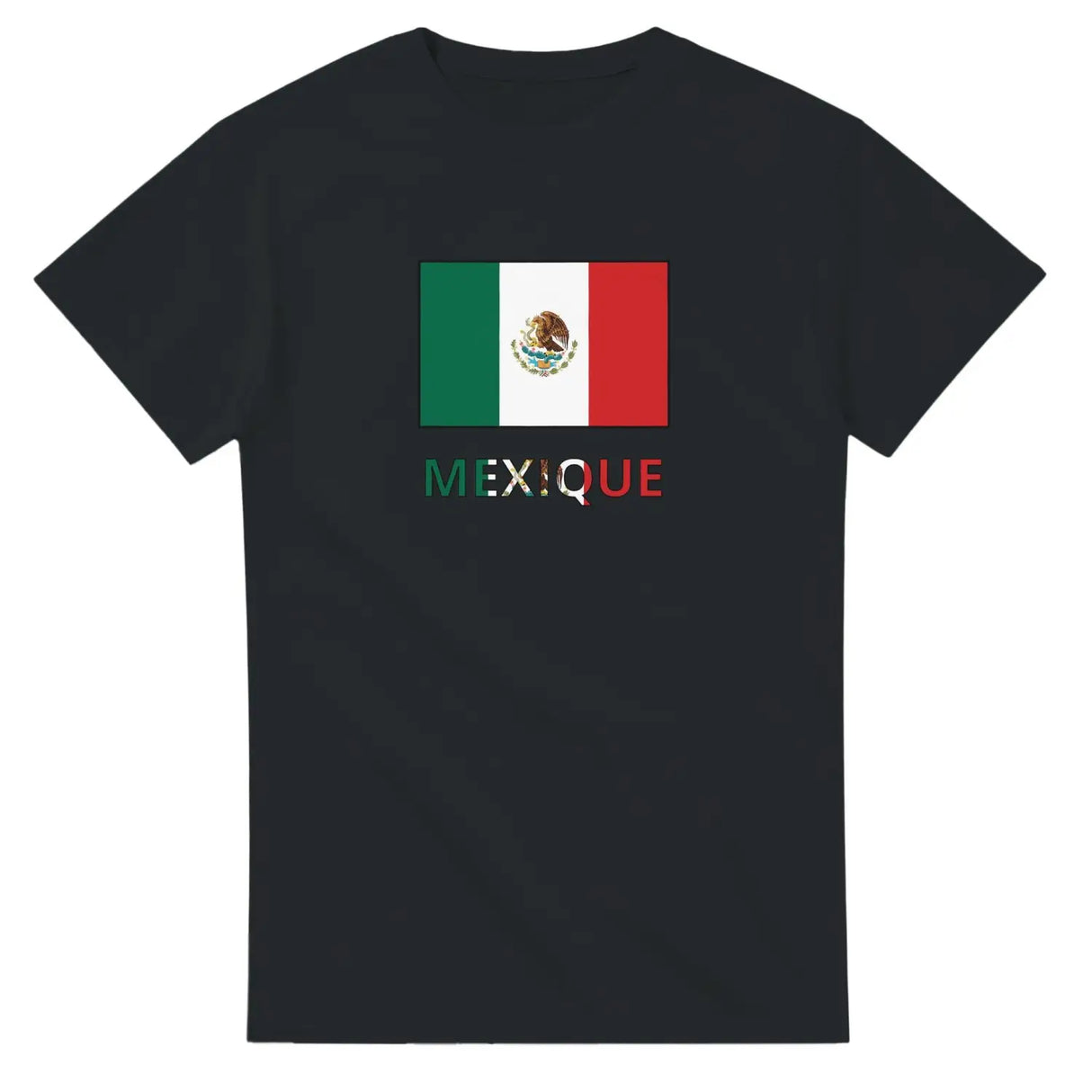 T-shirt drapeau mexique en texte - pixelforma