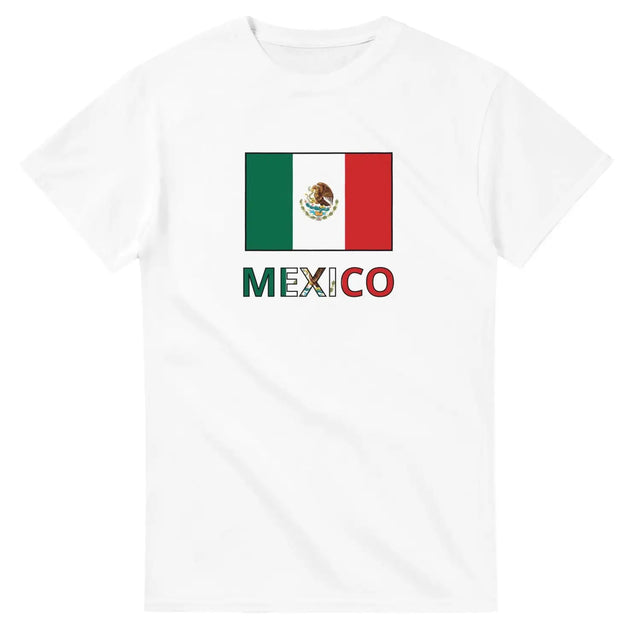 T-shirt drapeau mexique texte - pixelforma