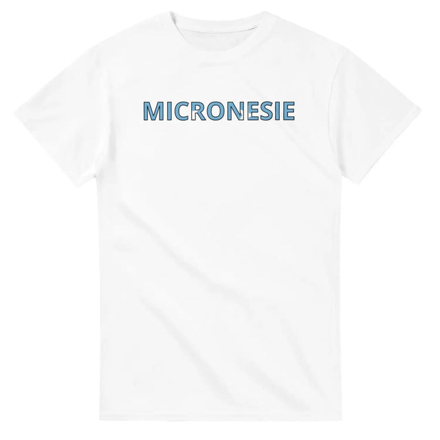 T-shirt drapeau micronésie en écriture - pixelforma