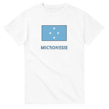 T-shirt drapeau micronésie en texte - pixelforma