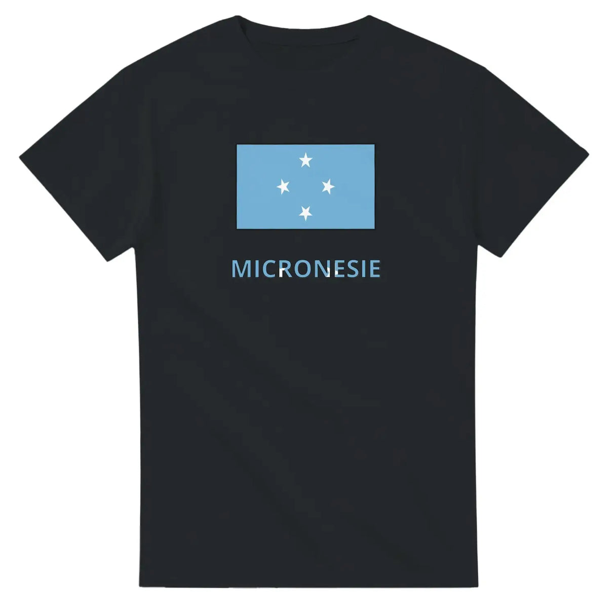 T-shirt drapeau micronésie en texte - pixelforma