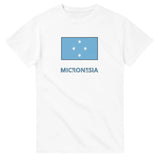 T-shirt drapeau micronésie texte - pixelforma