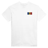 T-shirt drapeau moldavie broderie couleur coton mélangé