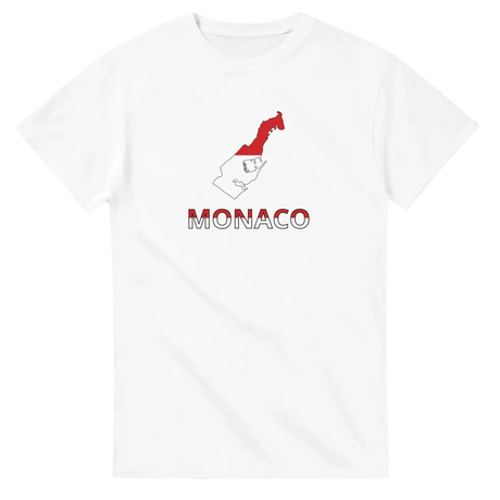 T-shirt drapeau monaco en carte - pixelforma