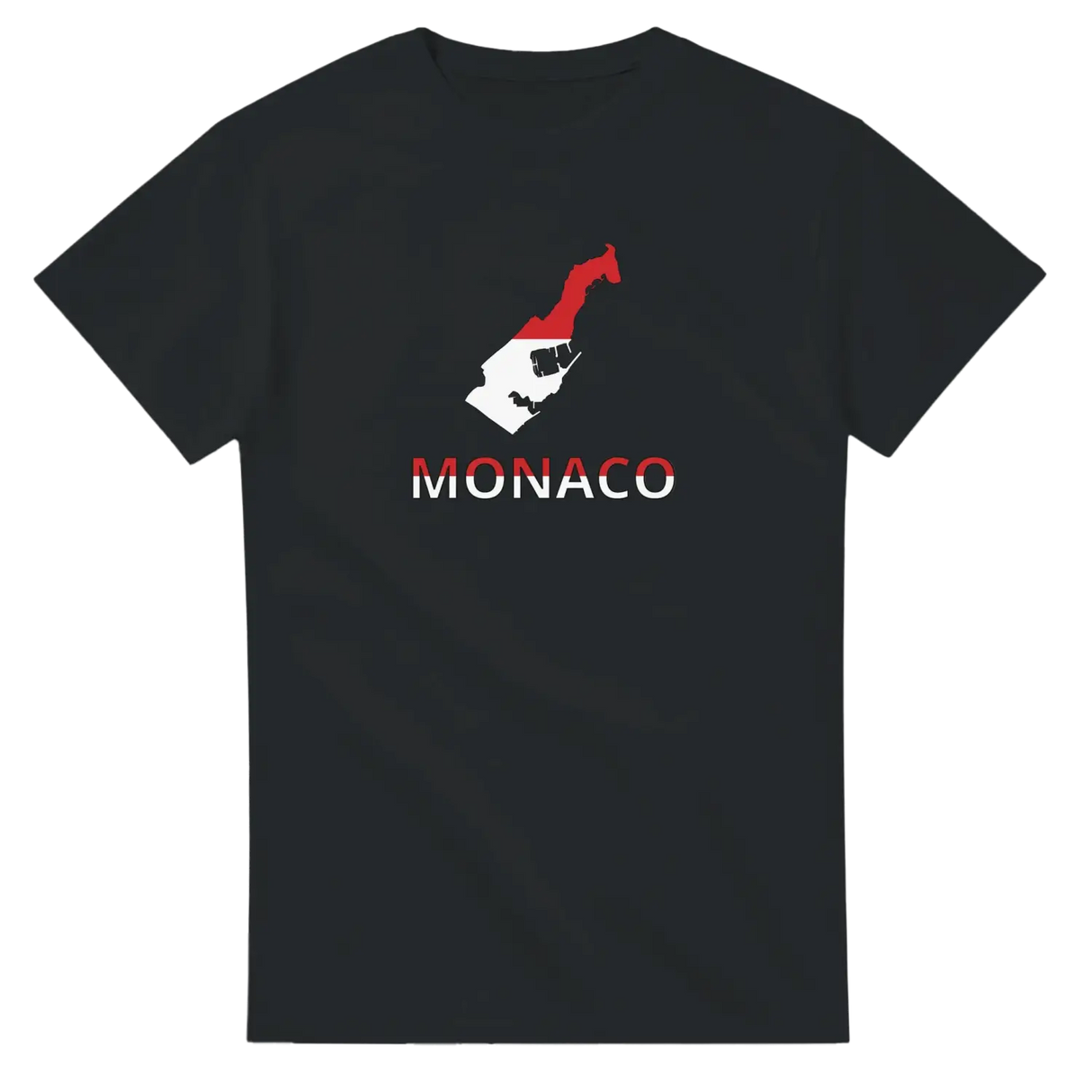 T-shirt drapeau monaco en carte - pixelforma