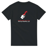 T-shirt drapeau monaco en carte - pixelforma