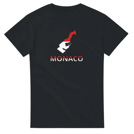 T-shirt drapeau monaco en carte - pixelforma