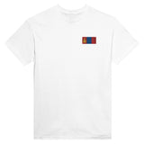 T-shirt drapeau mongolie broderie couleur coton mélangé