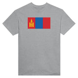 T-shirt drapeau mongolie coton mélangé brodé manches longues