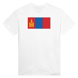 T-shirt drapeau mongolie coton mélangé brodé manches longues