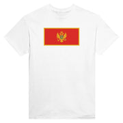 T-shirt drapeau monténégro imprimé coton mélangé