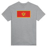 T-shirt drapeau monténégro brodé coton mélangé