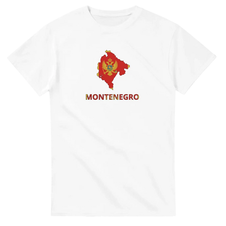 T-shirt drapeau monténégro en carte - pixelforma