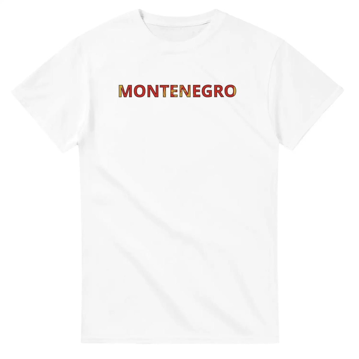 T-shirt drapeau monténégro en écriture - pixelforma