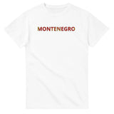 T-shirt drapeau monténégro en écriture - pixelforma