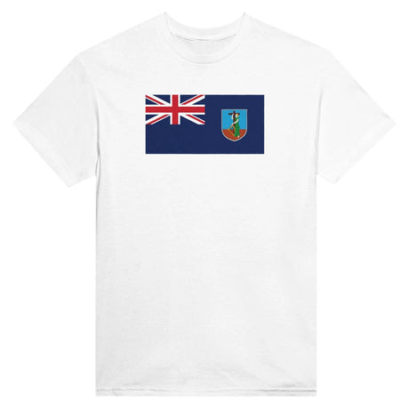 T-shirt drapeau montserrat coton mélangé brodé élégant