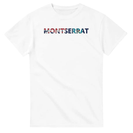 T-shirt drapeau montserrat en écriture - pixelforma