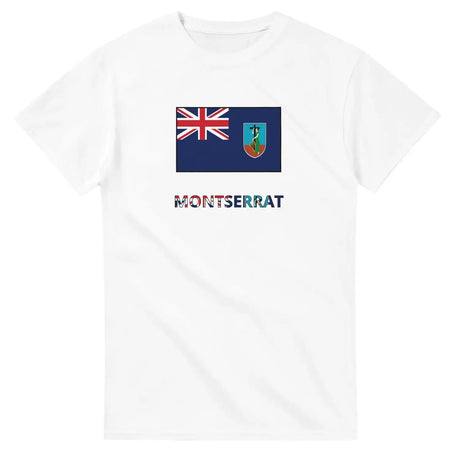 T-shirt drapeau montserrat en texte - pixelforma