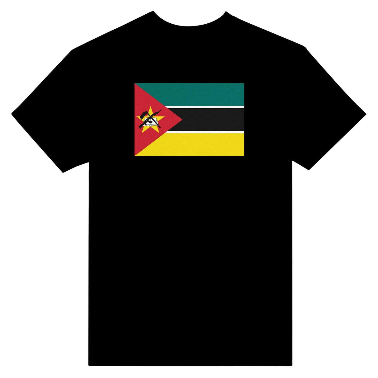 T-shirt drapeau mozambique coton mélangé brodé manches longues