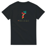 T-shirt drapeau mozambique en carte - pixelforma