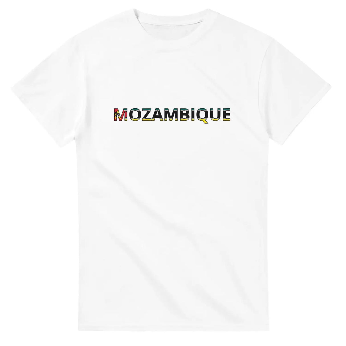 T-shirt drapeau mozambique en écriture - pixelforma