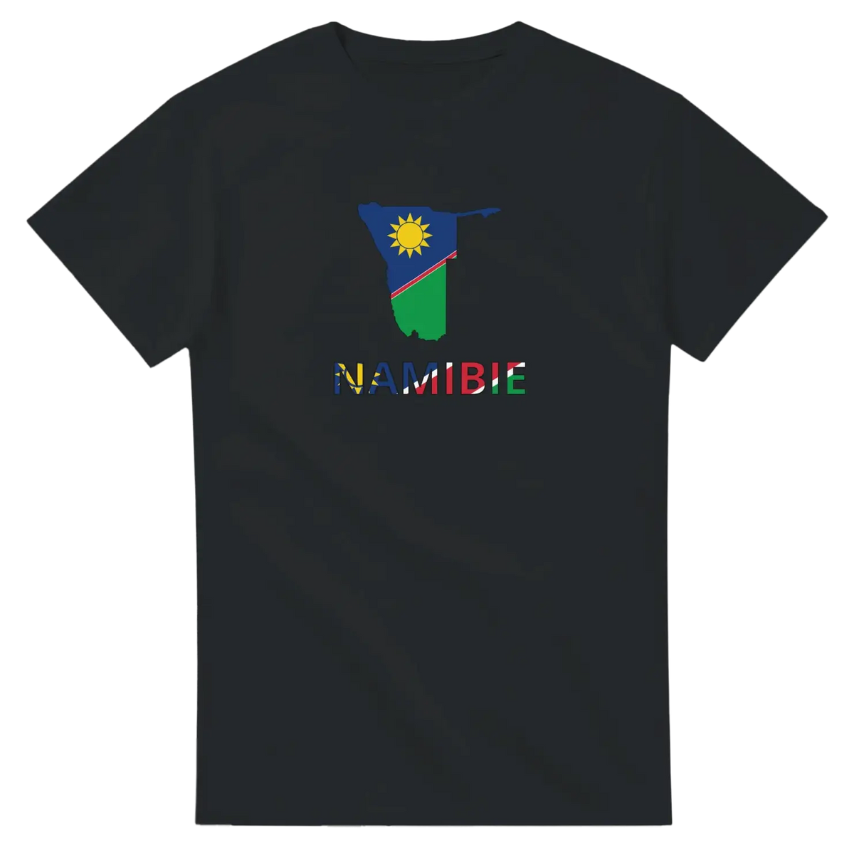 T-shirt drapeau namibie en carte - pixelforma