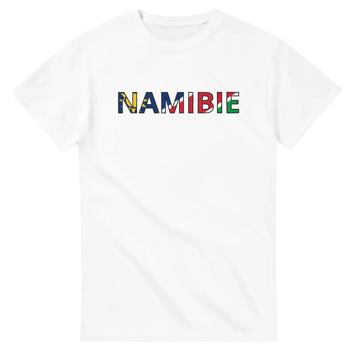 T-shirt drapeau namibie en écriture - pixelforma