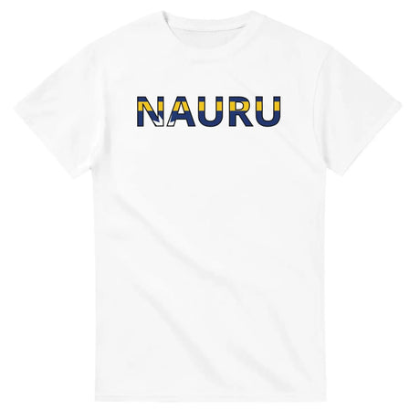 T-shirt drapeau nauru en écriture - pixelforma