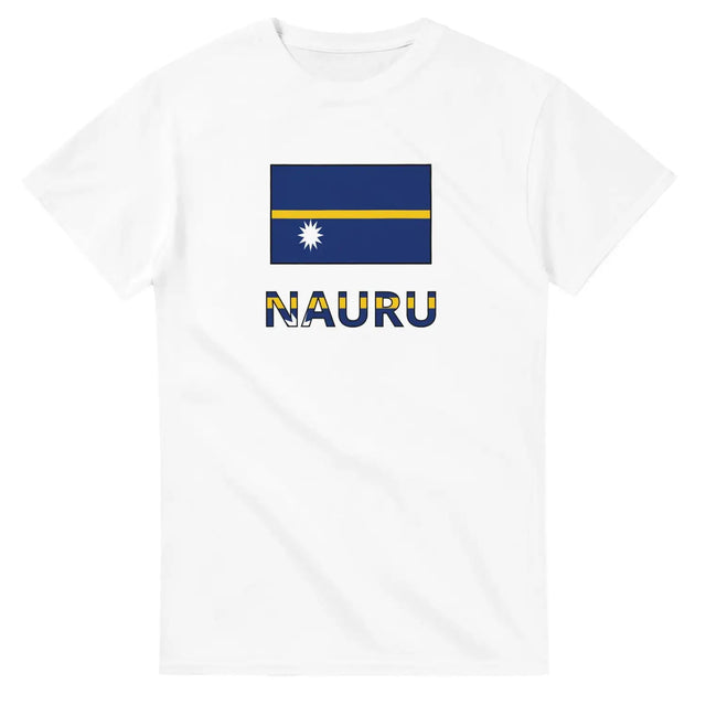 T-shirt drapeau nauru en texte - pixelforma