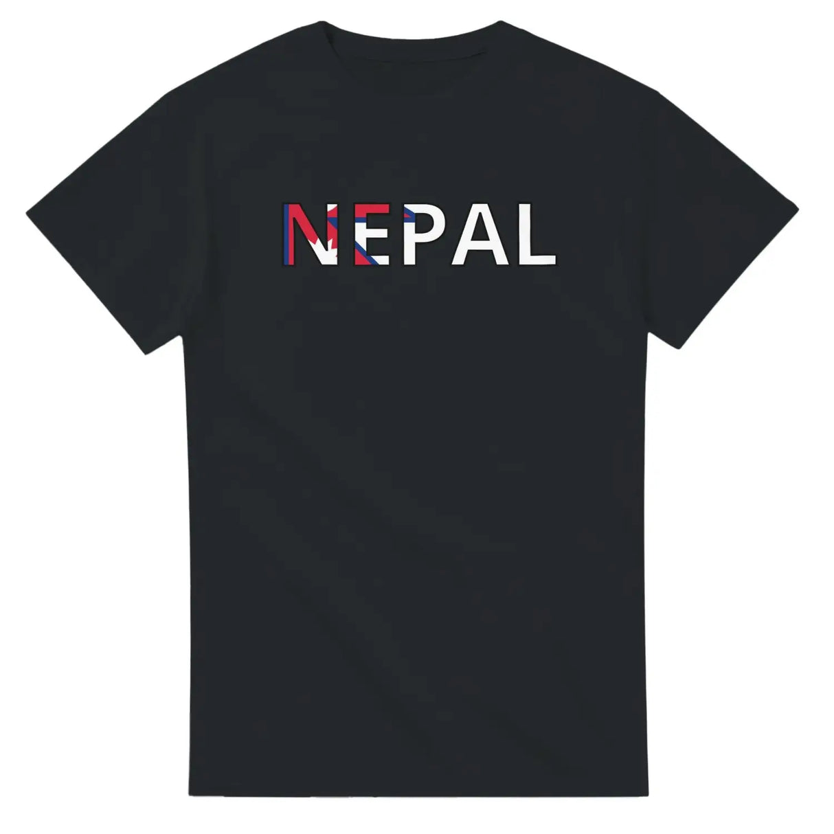 T-shirt drapeau népal en écriture - pixelforma