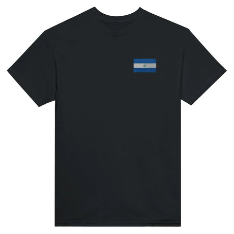 T-shirt drapeau nicaragua broderie couleur coton épais